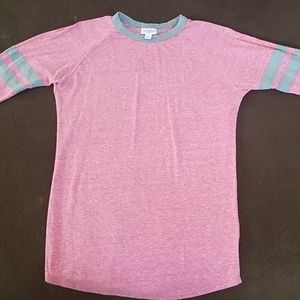 Lularoe XS Pink & Gray Randy